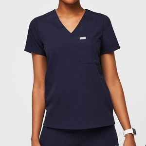 Women’s Navy Blue Figs Catarina scrub top
